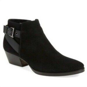 Aquatalia Farin Weatherproof Suede Ankle Booties in Black